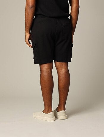 Short en coton gaufré à la taille élastiquée avec cordon 'Deeluxe'