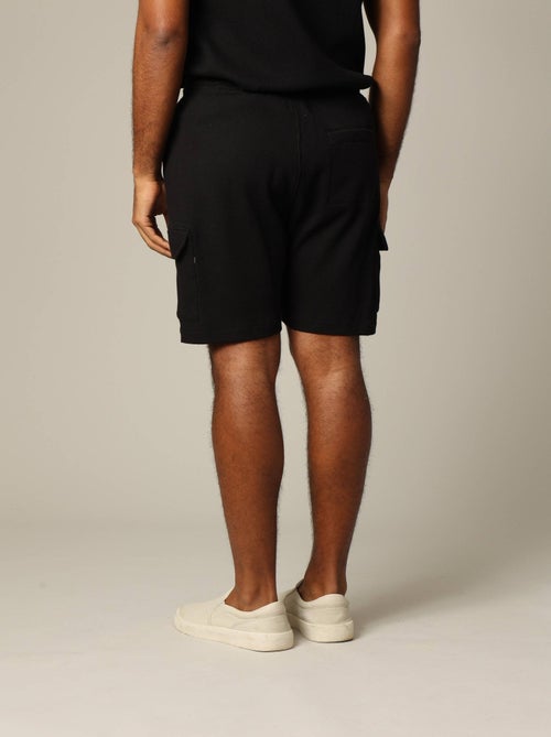 Short en coton gaufré à la taille élastiquée avec cordon 'Deeluxe' - Kiabi