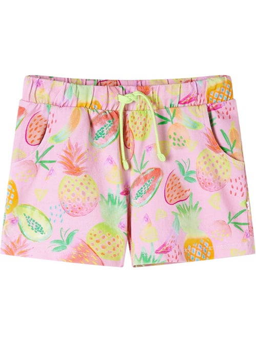 Short en coton imprimé fruits tropicaux, taille élastique et cordon - vidaxl - Kiabi Short en coton imprimé fruits tropicaux, taille élastique et cordon - vidaxl - Kiabi