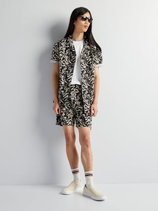 Short en coton imprimé