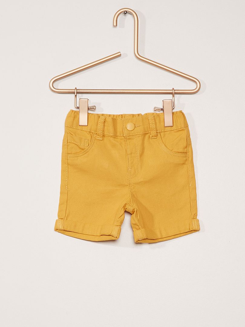 Short en coton jaune - Kiabi
