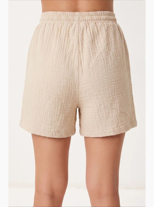 Short en coton taille haute et jambes larges istanbul - Kiabi Short en coton taille haute et jambes larges istanbul - Kiabi