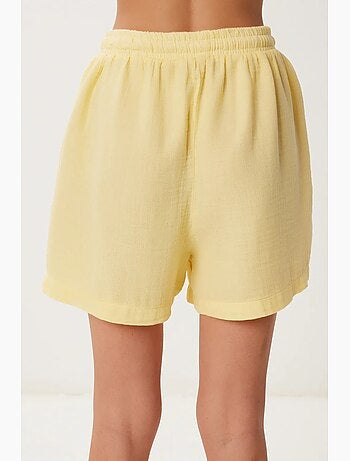 Short en coton taille haute et jambes larges istanbul