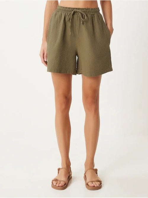 Short en coton taille haute et jambes larges istanbul - Kiabi Short en coton taille haute et jambes larges istanbul - Kiabi