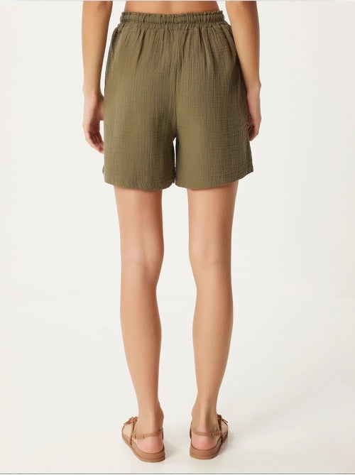 Short en coton taille haute et jambes larges istanbul - Kiabi Short en coton taille haute et jambes larges istanbul - Kiabi