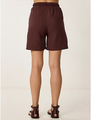 Short en coton taille haute et jambes larges istanbul
