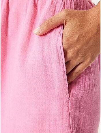 Short en coton taille haute et jambes larges istanbul