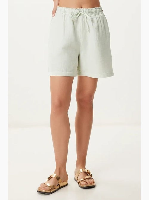 Short en coton taille haute et jambes larges istanbul - Kiabi Short en coton taille haute et jambes larges istanbul - Kiabi