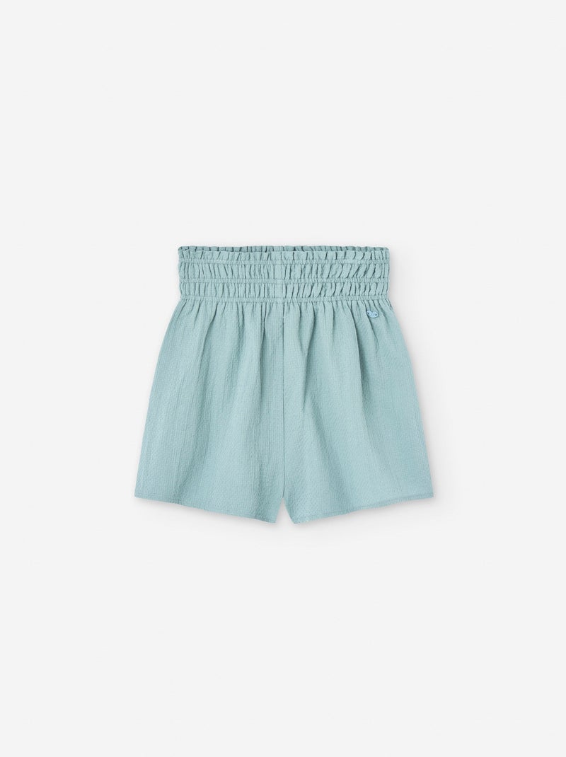 Short en Coton Texturé Gris clair - Kiabi