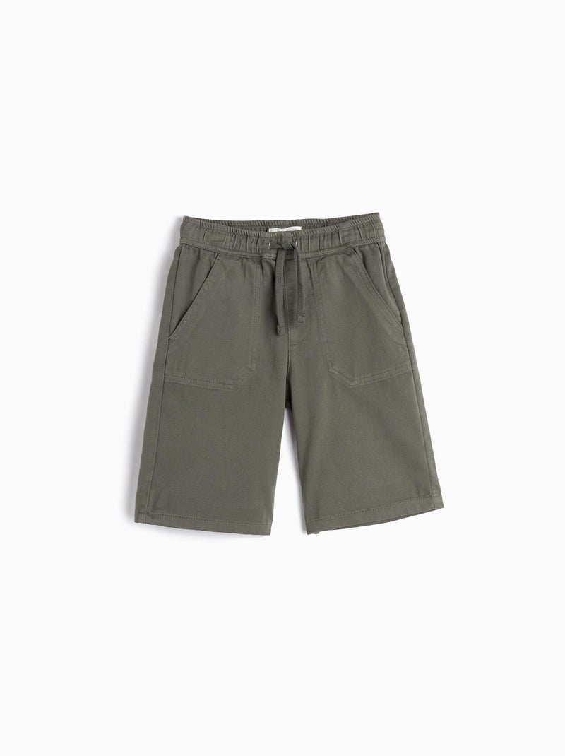 Short en coton Vert - Kiabi