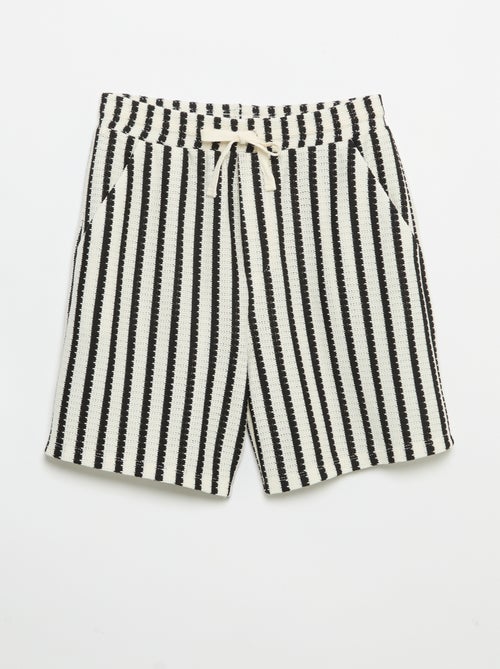 Short en crochet à rayures - Kiabi