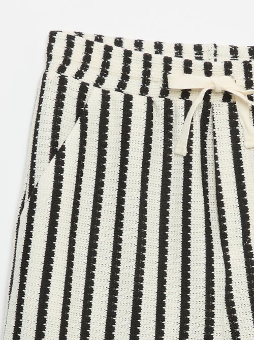 Short en crochet à rayures - Kiabi