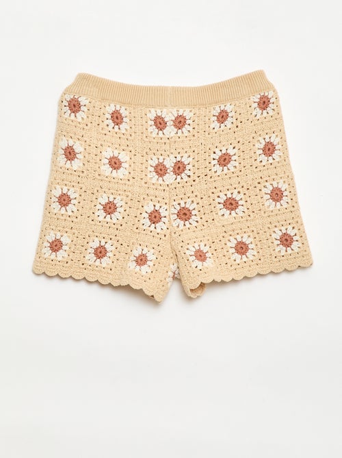 Short en crochet avec motif - Kiabi