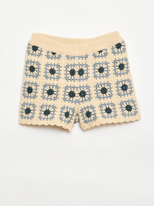 Short en crochet avec motif - Kiabi