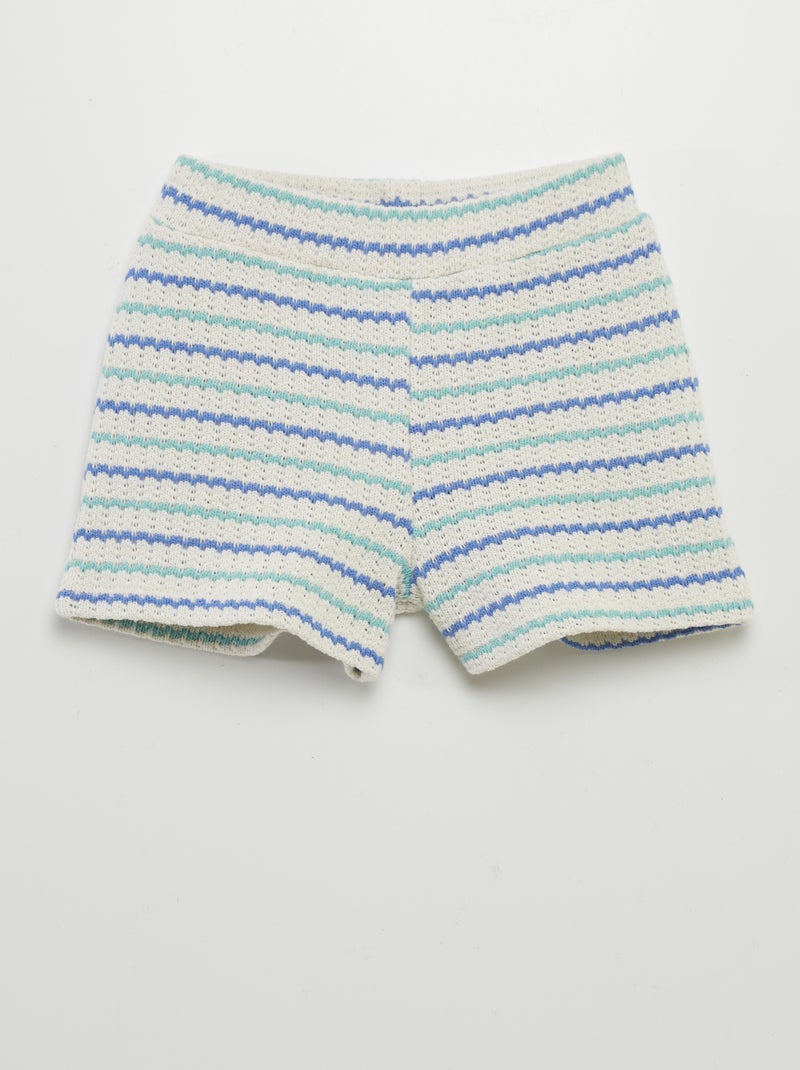 Short en crochet Bleu - Kiabi