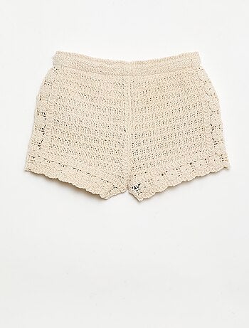 Short en crochet uni