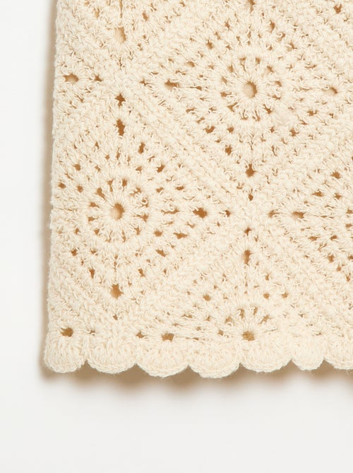 Short en crochet uni - Kiabi