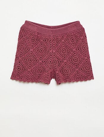 Short en crochet uni