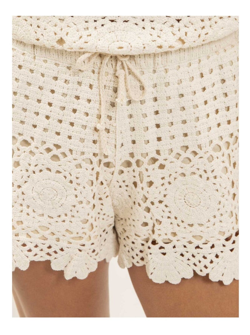 Short en crochet XIOUMA Beige - Kiabi