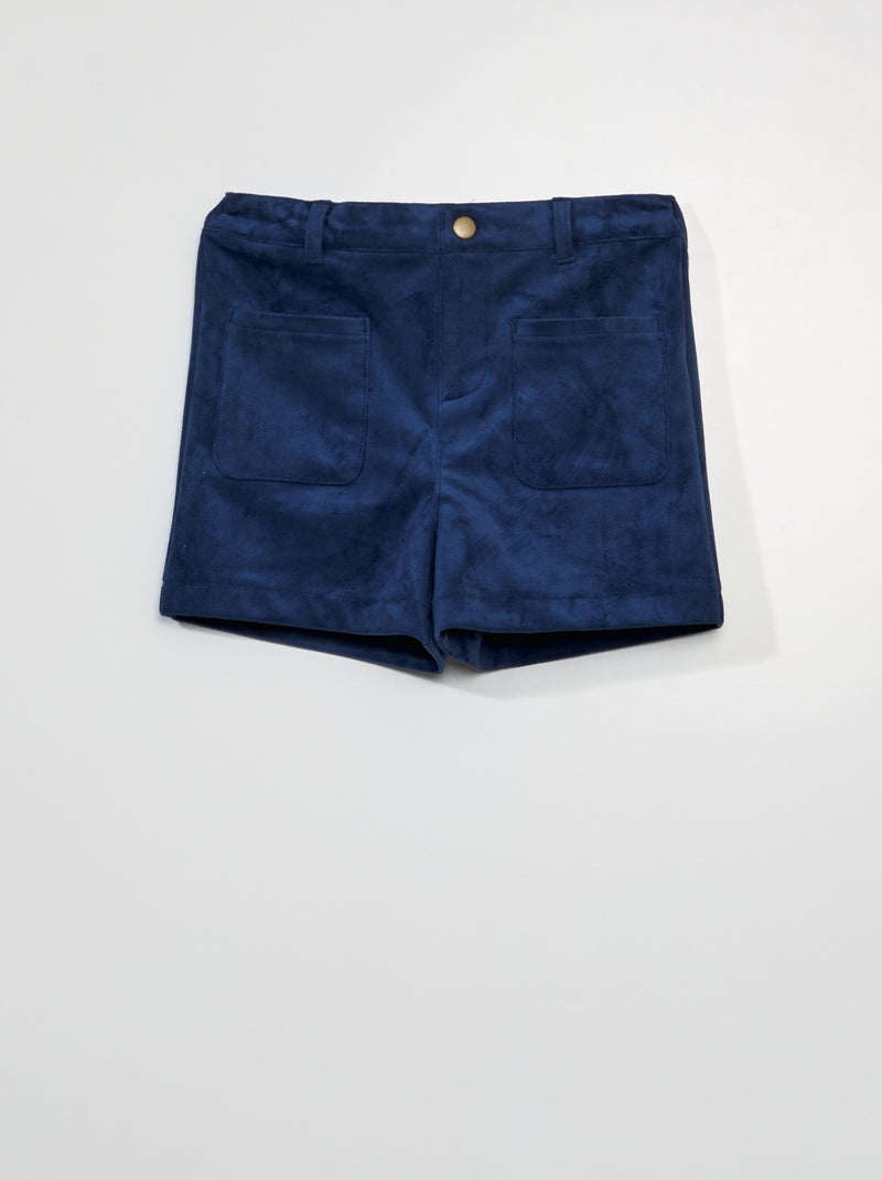 Short en daim Bleu - Kiabi