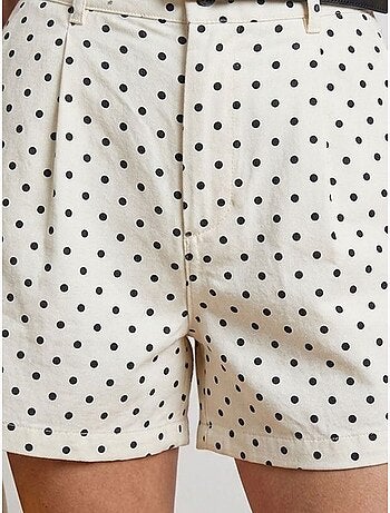 Short en denim à pois, taille haute, avec ceinture bdart
