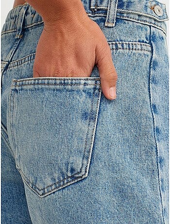 Short En Denim À Taille Haute Et Jambe Large