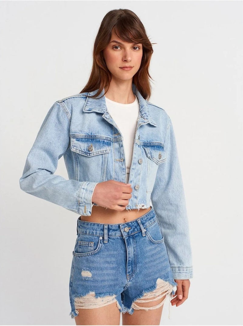 Short en denim à taille haute pour femme dilvin Bleu saphir - Kiabi