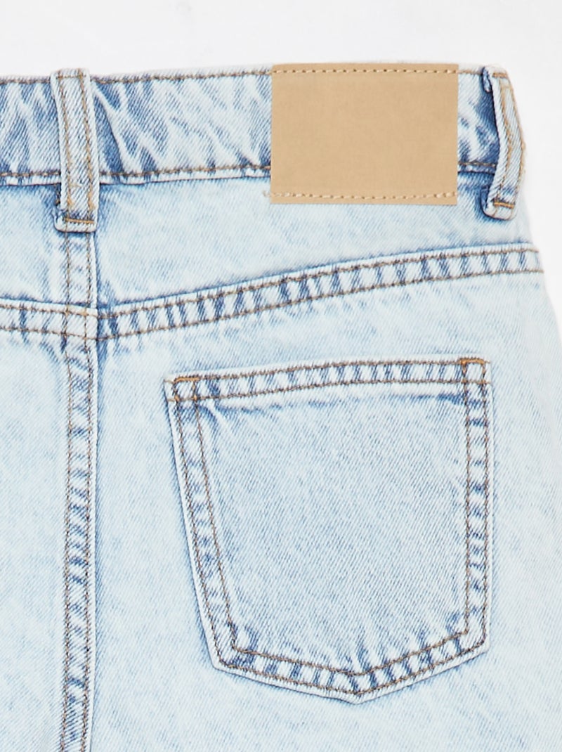 Short en denim avec broderies Bleu - Kiabi