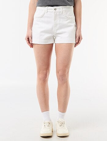 Short en denim avec poches tressées