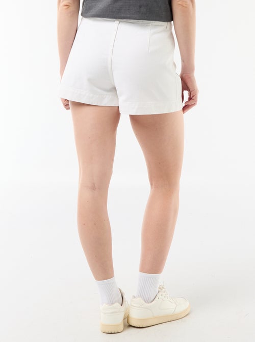 Short en denim avec poches tressées - Kiabi