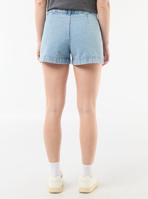 Short en denim avec poches tressées - Kiabi