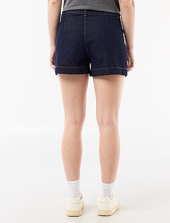 Short en denim avec poches tressées