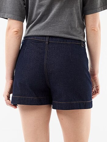 Short en denim avec poches tressées