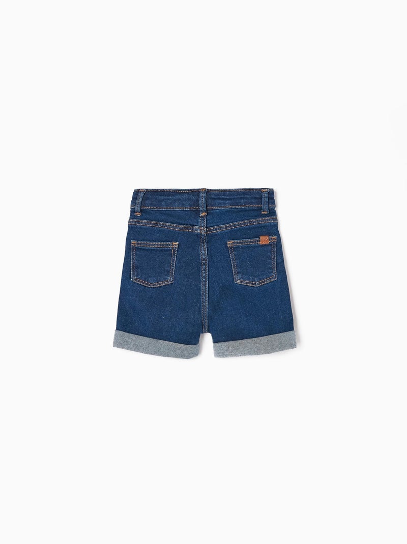 Short en Denim de Coton Bébé Bleu - Kiabi