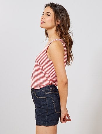 Short en denim en coton bio - Kiabi