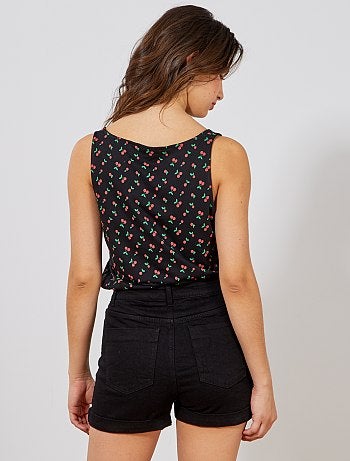 Short en denim en coton bio - Kiabi