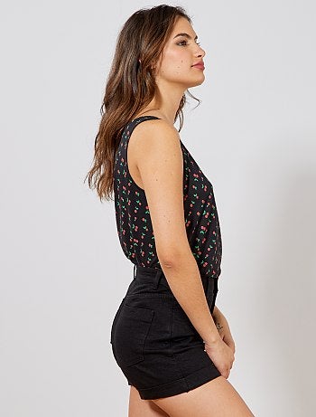 Short en denim en coton bio - Kiabi