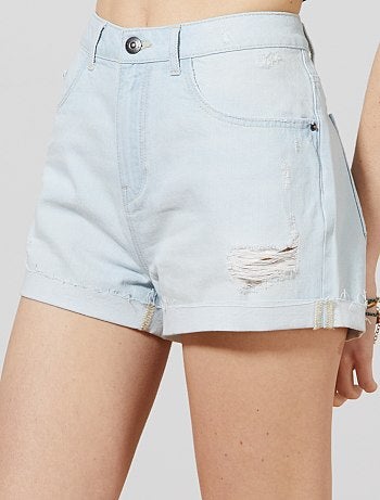Short en denim esprit boyfriend - Kiabi