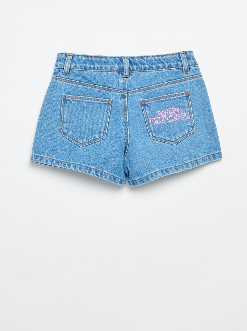 Short en denim 'Gabby et la maison magique' Bleu - Kiabi