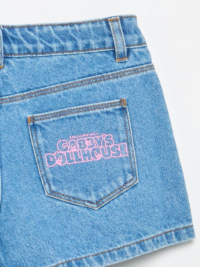 Short en denim 'Gabby et la maison magique' Bleu - Kiabi