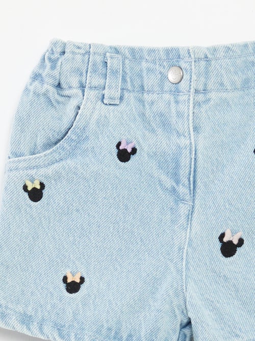 Short en denim 'Minnie' 'Disney' avec broderies - Kiabi