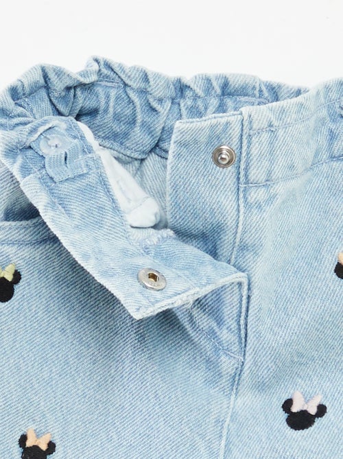 Short en denim 'Minnie' 'Disney' avec broderies - Kiabi