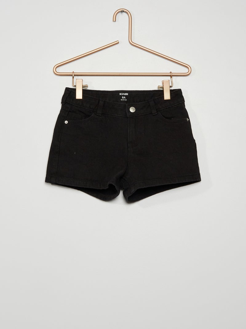 Short en denim noir - Kiabi