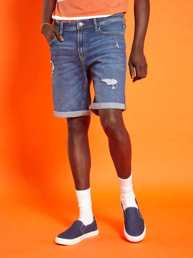 TARIK DENIM SHORT MEN BABY BLUE main image 1