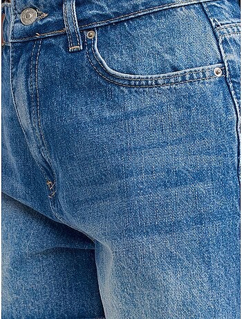 Short en denim taille haute à bouton dilvin