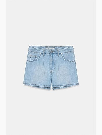 Short en denim taille haute avec ceinture dilvin