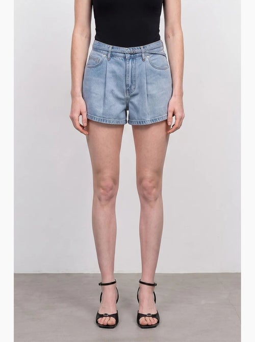 Short en denim taille haute avec ceinture dilvin - Kiabi