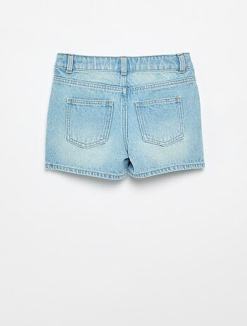 Short en denim taille haute