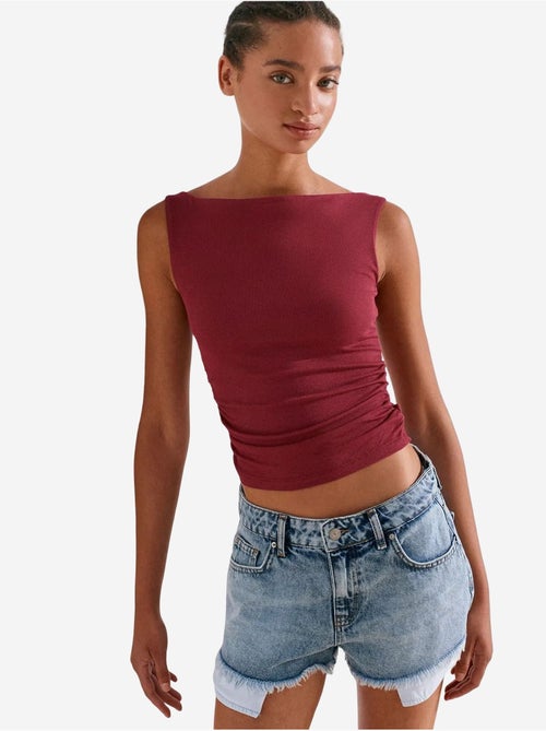 Short En Denim Taille Haute Pour Femme - Kiabi