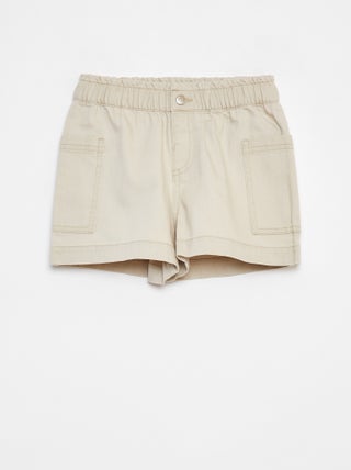 Short en denim uni avec poches